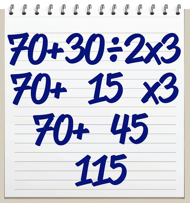Debating the Equation: How 70 + 30 ÷ 2 x 3 Has Sparked a Global Conversation About Mathematical Memory