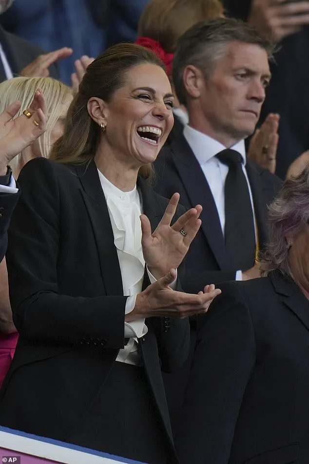 Princess of Wales attends Rugby World Cup match at Brighton & Hove Albion Stadium as England women's team faces Australia