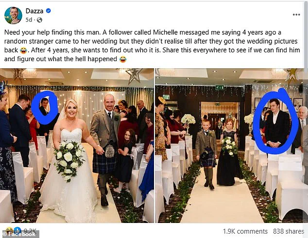 Mysterious Figure in Wedding Photos Identified After Four-Year Mystery