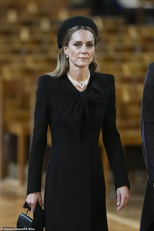 Princess of Wales Pays Tribute at Duchess of Kent's Funeral, Wearing Late Queen's Jewelry