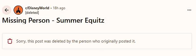 Disney Superfan Summer Equitz Vanishes, Later Found Dead by Suicide at Walt Disney World