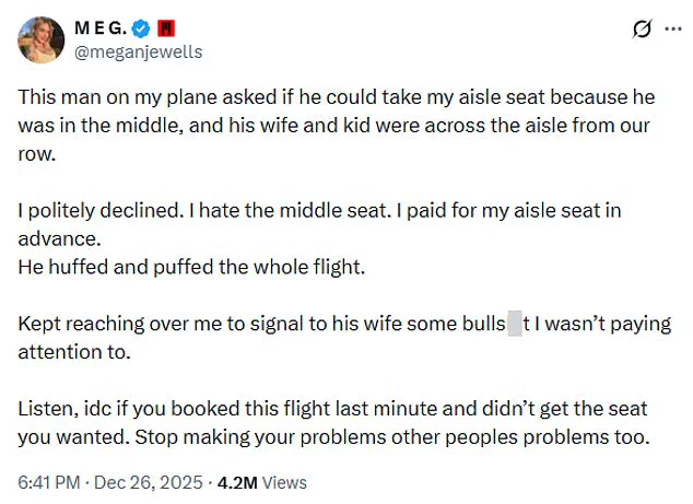Texas Social Media User Sparks Debate Over Flight Seat Swap Request