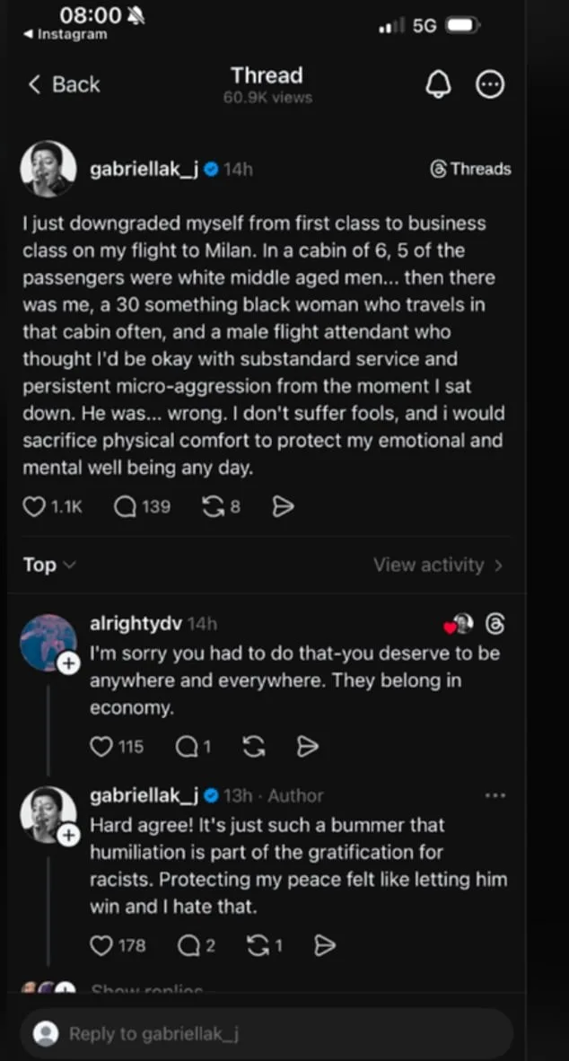 Gabriella Karefa-Johnson Chooses Business Class Over First Class Amid Demographic Concerns