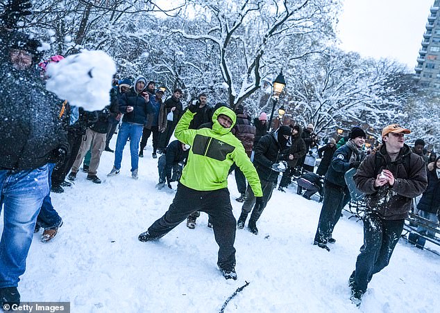 Snowball Fight at Washington Square Park Leaves NYPD Officers Injured, Sparking Debate Over Mischief vs. Aggression