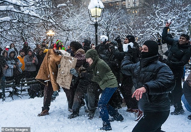 Snowball Fight at Washington Square Park Leaves NYPD Officers Injured, Sparking Debate Over Mischief vs. Aggression