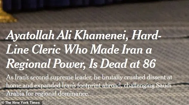 New York Times Cited for Overly Neutral Headline on Khamenei's Death Amid Outcry