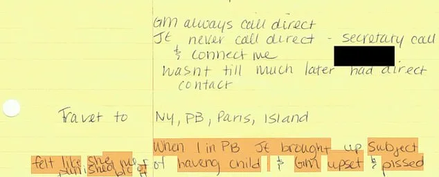 Newly Released DOJ Documents Reveal Jeffrey Epstein's Admission of Fathering Child, Citing Photo of Alleged Mother