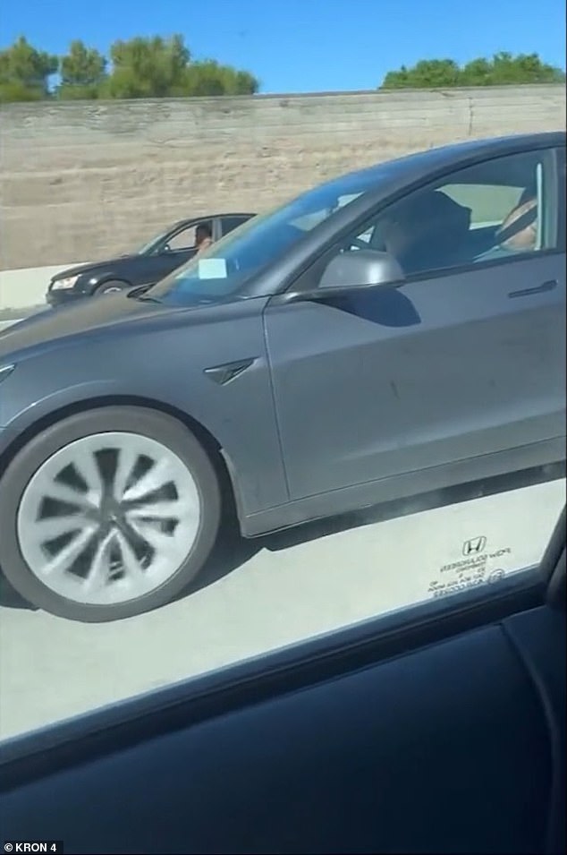 Shocking Video Captures Elderly Couple Asleep in Autopilot Tesla as It Speeds Down California Highway