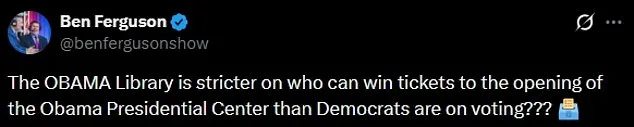Obama Presidential Center Faces Hypocrisy Accusations Over ID Requirement for Museum Admission