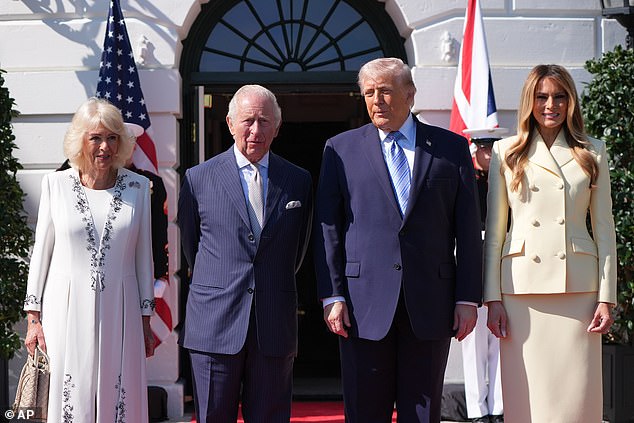 King Charles and Queen Camilla arrive in D.C. as White House remains under construction.