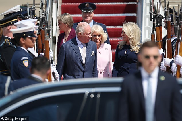 King Charles and Queen Camilla arrive in D.C. as White House remains under construction.