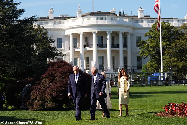 King Charles and Queen Camilla arrive in D.C. as White House remains under construction.