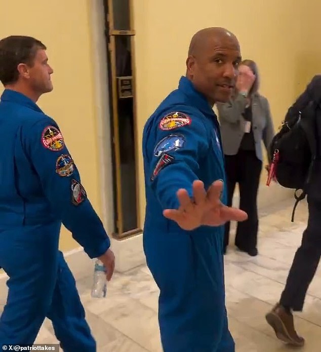 Conspiracy theorist berates Artemis II astronauts on Capitol Hill