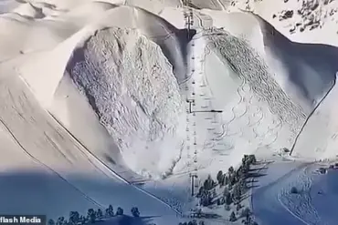 Thrillseekers have close call with death in massive avalanche while skiing off-piste