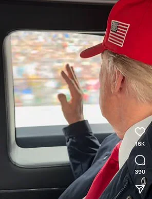 Carolina Trump waves to fans from grandfather's limousine at Daytona 500