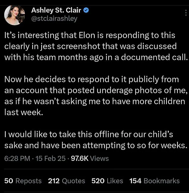 Elon Musk's Baby Mama Revealed: Ashley St. Clair