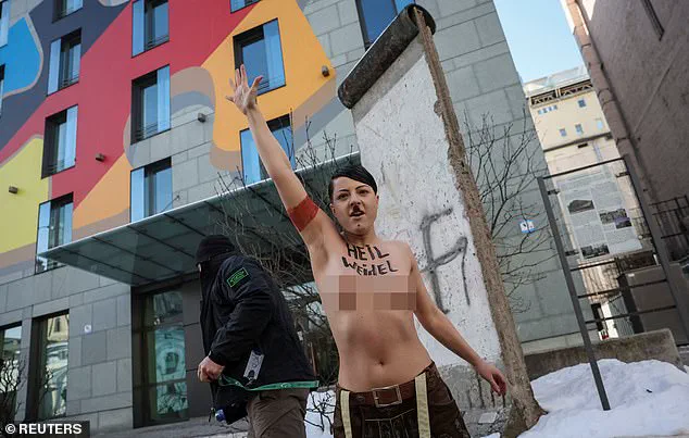 Nude Feminist Protest at German Embassy in Kyiv: A Bold Message Against the AfD