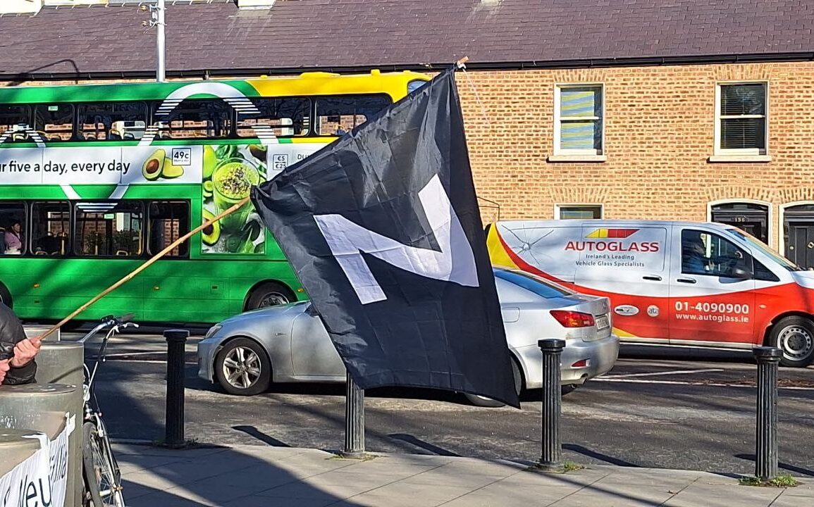 Truth & Neutrality Alliance marks 2nd anniversary with protest at US Embassy in Dublin