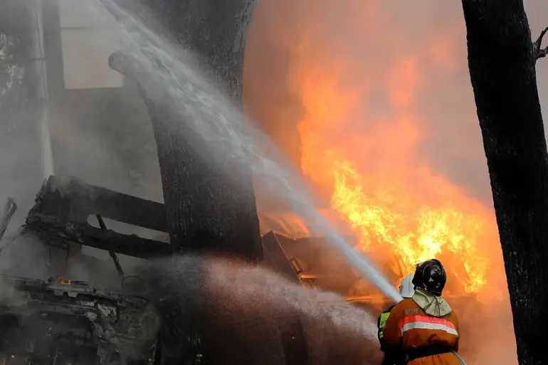 Fire in Luhansk Industrial Zone Blamed on Drone Fragments