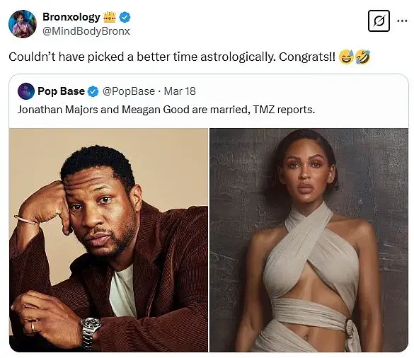 Meagan Good and Jonathan Majors Secret Marriage 'Doomed' by Astrology Amid Scandal