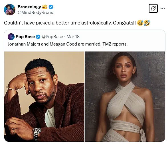 Meagan Good and Jonathan Majors Secret Marriage 'Doomed' by Astrology Amid Scandal