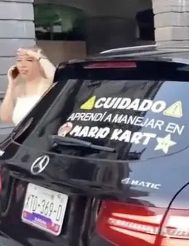 Driver Uses Warning Sticker to Shift Blame After Car Crash