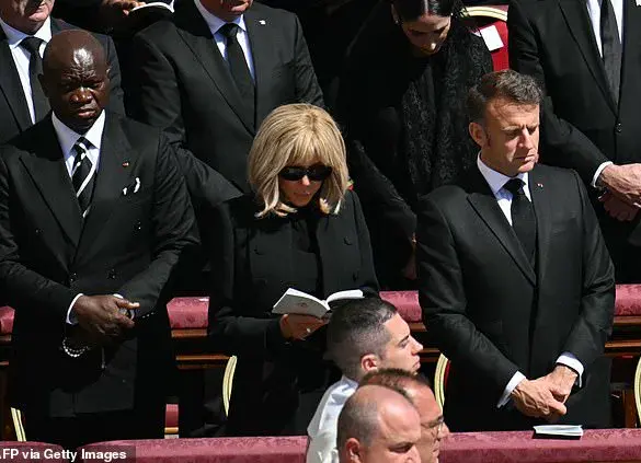 French First Lady Brigitte Macron Snubs Head Covering at Pope Francis's Funeral