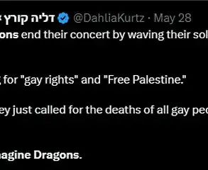 Dan Reynolds Sparks Global Controversy with Palestinian Flag Display During Milan Concert, Amid Juxtaposition with 'Radioactive' Lyrics