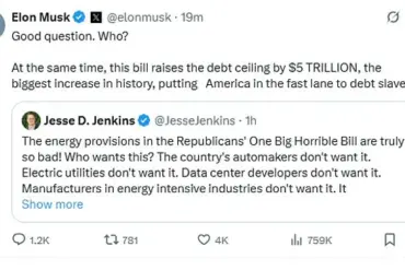 Elon Musk Condemns Trump's $2.8 Trillion Spending Bill as 'Utter Madness,' Warns of Stifling Innovation