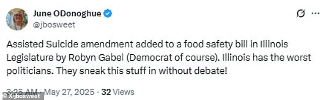 Late-Breaking: Illinois Legislature Controversially Adds Assisted Suicide Amendment to Food Safety Bill