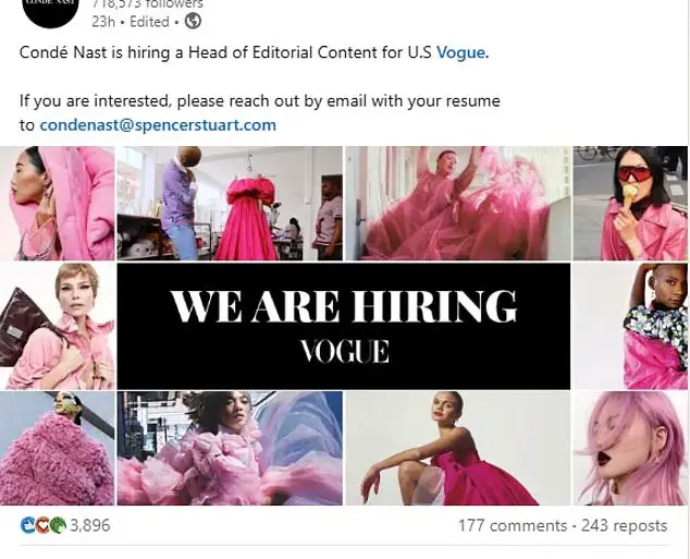 Breaking: Condé Nast Launches Search for US Vogue's New Editorial Chief as Fashion World Watches