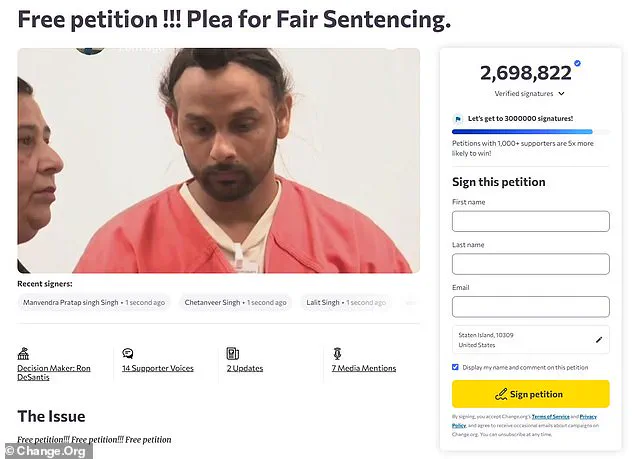 Petition for Singh Sparks National Debate on Justice and Immigration in Florida Crash Case