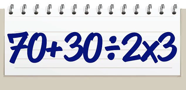 Debating the Equation: How 70 + 30 ÷ 2 x 3 Has Sparked a Global Conversation About Mathematical Memory