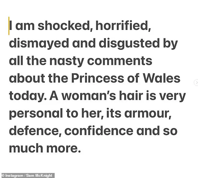 Sam McKnight Condemns Viral 'Evil' Social Media Attacks on Princess of Wales Over New Blonde Hair